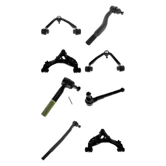 TRQ® - Front Lower and Upper Control Arm with Ball Joint and Tie Rod End Kit
