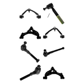 TRQ® - Front Lower and Upper Control Arm with Ball Joint and Tie Rod End Kit