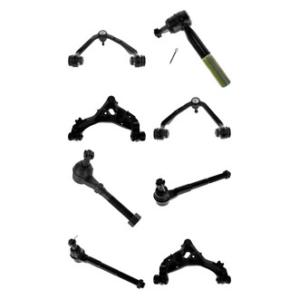 TRQ® - Front Lower and Upper Control Arm with Ball Joint and Tie Rod End Kit