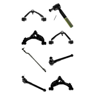 TRQ® - Front Lower and Upper Control Arm with Ball Joint and Tie Rod End Kit
