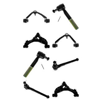 TRQ® - Front Lower and Upper Control Arm with Ball Joint and Tie Rod End Kit