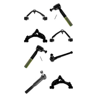TRQ® - Front Lower and Upper Control Arm with Ball Joint and Tie Rod End Kit