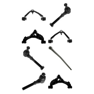 TRQ® - Front Lower and Upper Control Arm with Ball Joint and Tie Rod End Kit