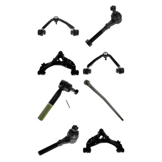 TRQ® - Front Lower and Upper Control Arm with Ball Joint and Tie Rod End Kit