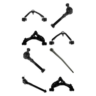 TRQ® - Front Lower and Upper Control Arm with Ball Joint and Tie Rod End Kit