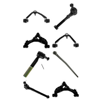 TRQ® - Front Lower and Upper Control Arm with Ball Joint and Tie Rod End Kit