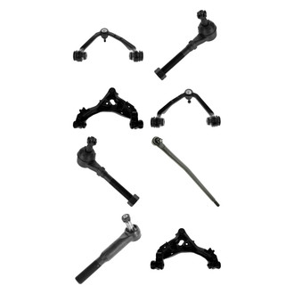 TRQ® - Front Lower and Upper Control Arm with Ball Joint and Tie Rod End Kit