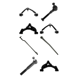 TRQ® - Front Lower and Upper Control Arm with Ball Joint and Tie Rod End Kit