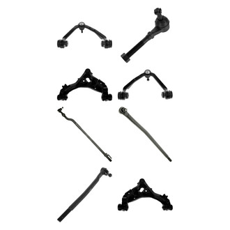 TRQ® - Front Lower and Upper Control Arm with Ball Joint and Tie Rod End Kit