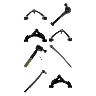 TRQ® - Front Lower and Upper Control Arm with Ball Joint and Tie Rod End Kit