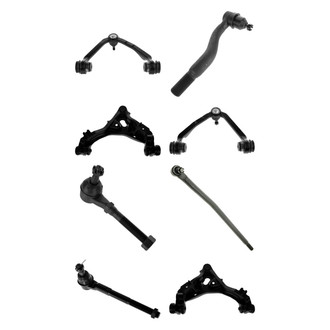TRQ® - Front Lower and Upper Control Arm with Ball Joint and Tie Rod End Kit