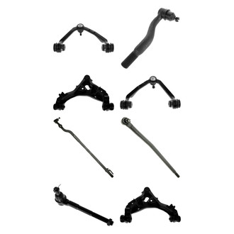 TRQ® - Front Lower and Upper Control Arm with Ball Joint and Tie Rod End Kit