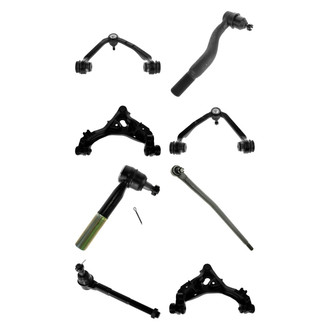 TRQ® - Front Lower and Upper Control Arm with Ball Joint and Tie Rod End Kit