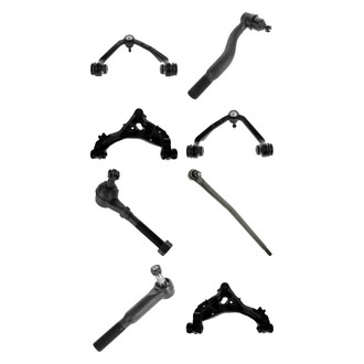 TRQ® - Front Lower and Upper Control Arm with Ball Joint and Tie Rod End Kit