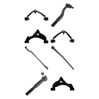 TRQ® - Front Lower and Upper Control Arm with Ball Joint and Tie Rod End Kit