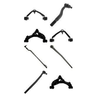TRQ® - Front Lower and Upper Control Arm with Ball Joint and Tie Rod End Kit