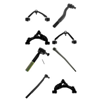 TRQ® - Front Lower and Upper Control Arm with Ball Joint and Tie Rod End Kit