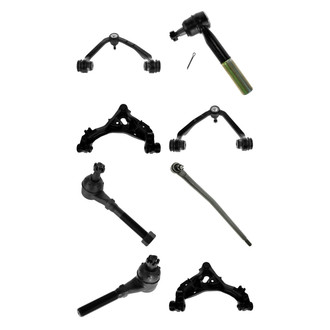TRQ® - Front Lower and Upper Control Arm with Ball Joint and Tie Rod End Kit