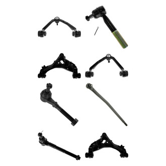 TRQ® - Front Lower and Upper Control Arm with Ball Joint and Tie Rod End Kit