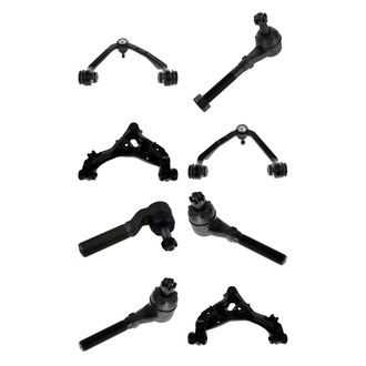 TRQ® - Front Lower and Upper Control Arm with Ball Joint and Tie Rod End Kit