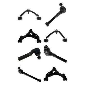 TRQ® - Front Lower and Upper Control Arm with Ball Joint and Tie Rod End Kit