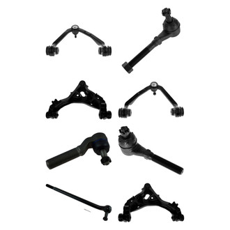 TRQ® - Front Lower and Upper Control Arm with Ball Joint and Tie Rod End Kit