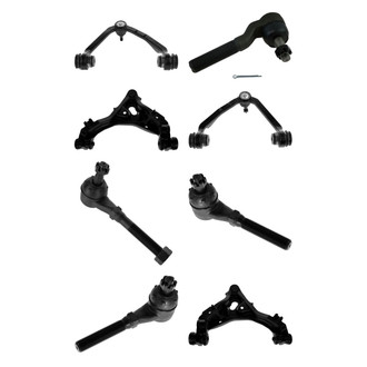 TRQ® - Front Lower and Upper Control Arm with Ball Joint and Tie Rod End Kit