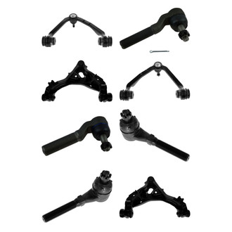 TRQ® - Front Lower and Upper Control Arm with Ball Joint and Tie Rod End Kit