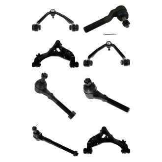 TRQ® - Front Lower and Upper Control Arm with Ball Joint and Tie Rod End Kit