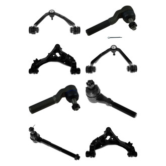 TRQ® - Front Lower and Upper Control Arm with Ball Joint and Tie Rod End Kit