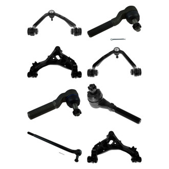 TRQ® - Front Lower and Upper Control Arm with Ball Joint and Tie Rod End Kit