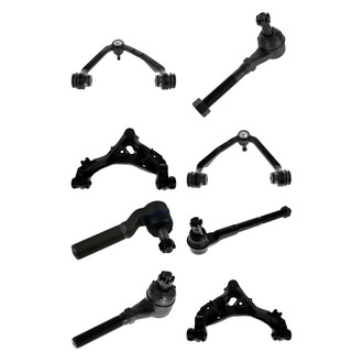 TRQ® - Front Lower and Upper Control Arm with Ball Joint and Tie Rod End Kit