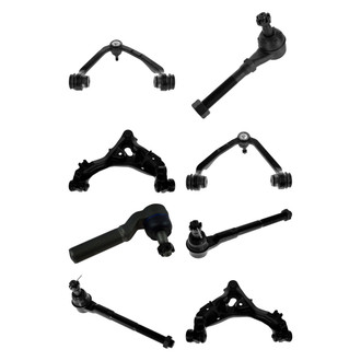 TRQ® - Front Lower and Upper Control Arm with Ball Joint and Tie Rod End Kit