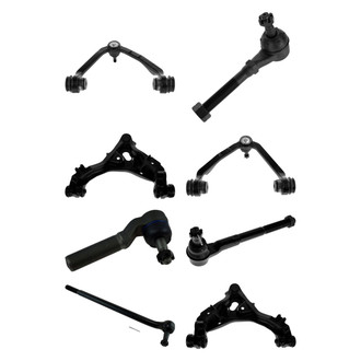 TRQ® - Front Lower and Upper Control Arm with Ball Joint and Tie Rod End Kit