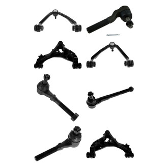 TRQ® - Front Lower and Upper Control Arm with Ball Joint and Tie Rod End Kit