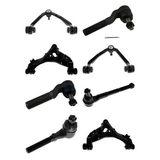 TRQ® - Front Lower and Upper Control Arm with Ball Joint and Tie Rod End Kit