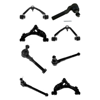 TRQ® - Front Lower and Upper Control Arm with Ball Joint and Tie Rod End Kit