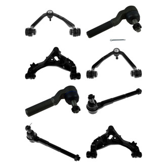 TRQ® - Front Lower and Upper Control Arm with Ball Joint and Tie Rod End Kit