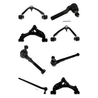 TRQ® - Front Lower and Upper Control Arm with Ball Joint and Tie Rod End Kit