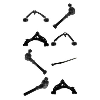 TRQ® - Front Lower and Upper Control Arm with Ball Joint and Tie Rod End Kit