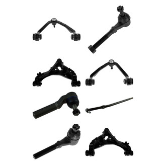TRQ® - Front Lower and Upper Control Arm with Ball Joint and Tie Rod End Kit