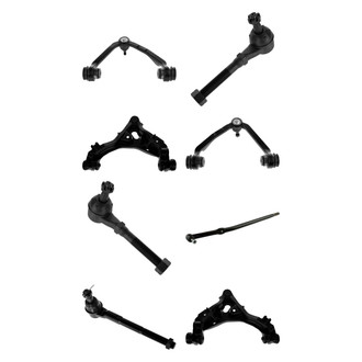 TRQ® - Front Lower and Upper Control Arm with Ball Joint and Tie Rod End Kit