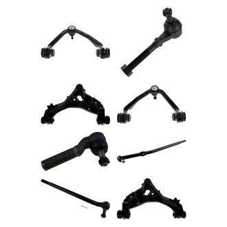 TRQ® - Front Lower and Upper Control Arm with Ball Joint and Tie Rod End Kit