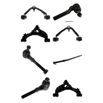 TRQ® - Front Lower and Upper Control Arm with Ball Joint and Tie Rod End Kit