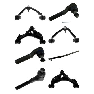 TRQ® - Front Lower and Upper Control Arm with Ball Joint and Tie Rod End Kit