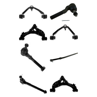 TRQ® - Front Lower and Upper Control Arm with Ball Joint and Tie Rod End Kit
