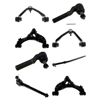TRQ® - Front Lower and Upper Control Arm with Ball Joint and Tie Rod End Kit