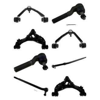 TRQ® - Front Lower and Upper Control Arm with Ball Joint and Tie Rod End Kit