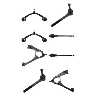 TRQ® - Front Lower and Upper Control Arm with Ball Joint and Tie Rod End Kit