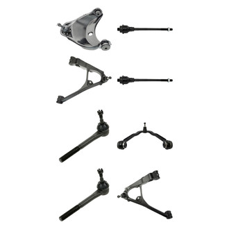 TRQ® - Front Lower and Upper Control Arm with Ball Joint and Tie Rod End Kit
